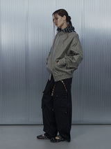 STUDDED VINTAGE JACKET / LIGHT GRAY