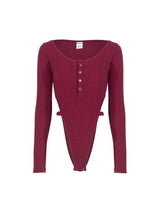 HIGH LEG BODYSUIT_Wine