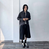 A-Line Silhouette High-Street Twill Shorts