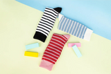 [3PACK] 1507 ユニセックス ストライプ ベーシック ソックス - スリムストライプ