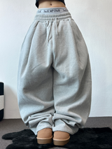 シープ/  ストリング 🐑ワイドビッグヒップバルーンロングパンツ🤍🩶🖤3カラー