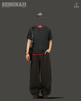 TT Layered Point Henry-neck Half T