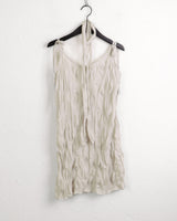 [Muffler set] Lucing Wrinkle Ribbon Strap Sleeveless Dress