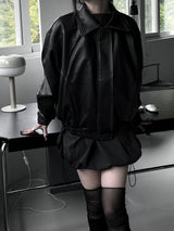 classic washed leather jacket
