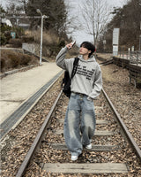 Stay Lettering Cropped Hoodie