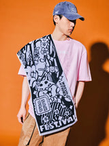 サクラフローラルラインズTシャツ (Pink)
