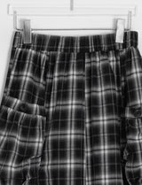 26SS★ [BAONHAUS] Chemini Check Unbalance Long Skirt