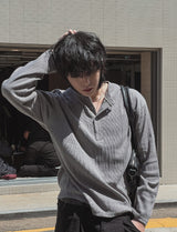 クロヘンリーネックロングスリーブ