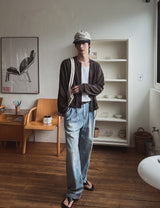 Veil two-tuck wide denim pants