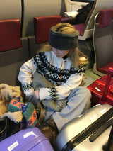 Santa Nordic Knit Hoodie (4c)