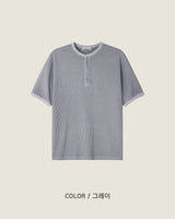 Jet Waffled Henely Top