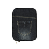 surgery denim jeans clover logo clutch bag 'blue denim'