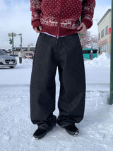  Cony big wide raw denim