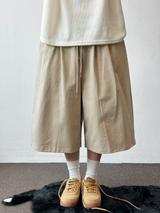 Miti Hip Patch Balloon Cotton Bermuda Shorts 3color