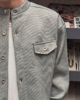 Move Line Shoulder Pocket Crop Cardigan