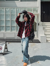 Drain embossed washed balloon denim pants