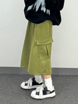diagonal cargo bermuda pants