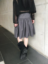 Benny Dot Shirred Midi Skirt (4c)