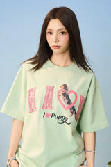 アイラブドッググラフィックTシャツ