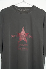 ウォッシュ加工スターオーバーサイズTシャツ (チャコール)