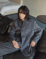 Ovening Stripe Wool Blazer