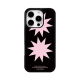 [MADE] black spark epoxy bumper case - baby pink