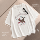 ラブリーパピープリント半袖T (3 colors)