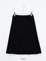 Tecto Summer Frill Banding Midi Skirt