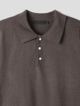 Slim collar half-knit 3color