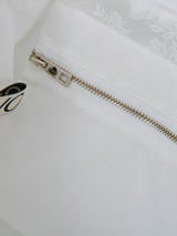 Flower Satin Backpack_White