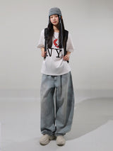 Luv NY クロップドTシャツ