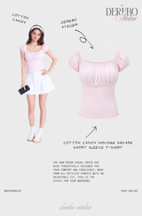 Cotton Candy Smudge Square Short Sleeve T-Shirt