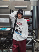 ブルースプリント長袖Tシャツ