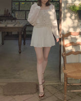 小花柄シフォンキャミソール