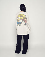 25FW AC BEAR GRAFFITI LONG SLEEVE LIGHT GRAY