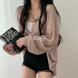 [Required ❤ / Selling 100,000 copies] Hack! Feminine fit see-through collar long shirt;6col