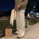 ノピ ベストフィット コーデュロイ バンディング ワイドパンツ