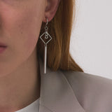Men's Stick Earrings Surgical Steel_CLEF SQUARE STICK EAR