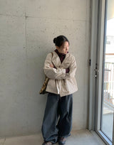 [unisex] シュエンコットン カーブドワイドバンディングパンツ