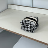Clam round pouch _ Tweed gray