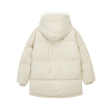 Fur Trimming Crop Hoodie Puffer Jacket_(2 Colors)