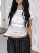 26SS★ [MADE] Ahen Basic Slim Short Sleeve T-shirt