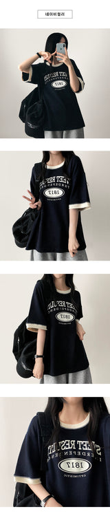 weat coloring short-sleeved T-shirt