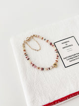 Strawberry Ice Cream Beads Initials Bracelet