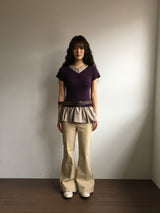 Serine shirring t-shirt (4color)