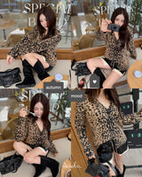 leather open pocket banding short pants