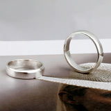 SVR-611 Teen Top Ricky wears silver 925 simple plain round minja silver ring