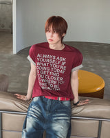 ウェルドーン レタリング カラー マッチング ショート スリーブ Tシャツ