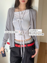 カイラワンオフストラップロングスリーブTシャツ