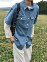 ケイヴンデニム半袖シャツ
